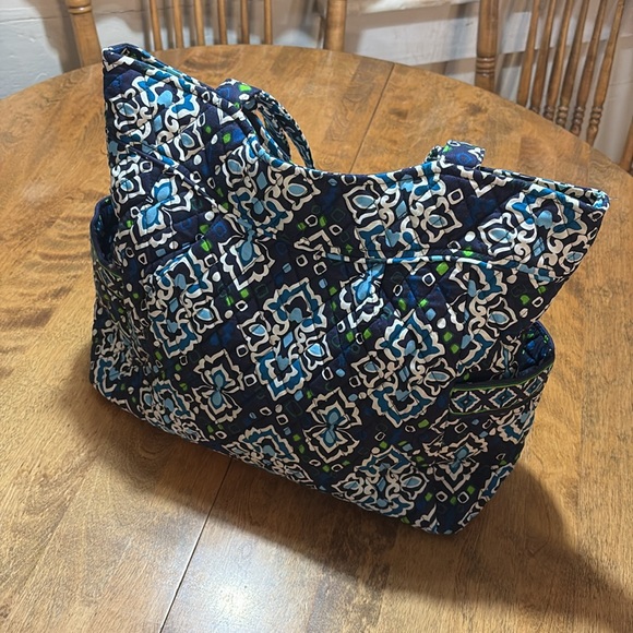 NWOT blue Vera Bradley pleated tote - Picture 2 of 12